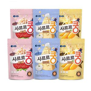 베베쿡  사르르쿵 과자/딸기/바나나/치즈요거트/6봉지