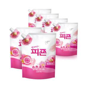 피죤 섬유유연제 핑크로즈 2.3L x 6개