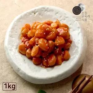 [순창 문옥례 식품]고추장 마늘장아찌 1kg 밀폐용기