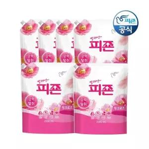 섬유유연제 핑크로즈 2.3L 리필 x 6개