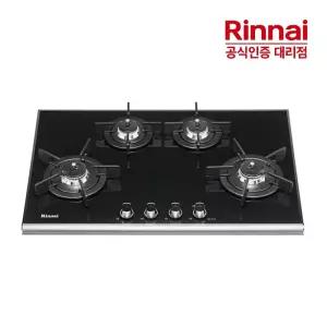 [전국설치] 린나이 4구 와이드 빌트인 가스레인지 RBR-P4400 펄크리스탈