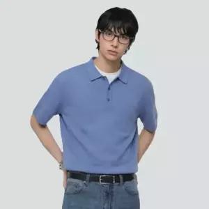 [롯데백화점]프로젝트엠 남성) 밀라노 버튼카라 반팔 스웨터_EPG2ET1100