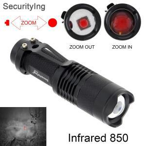 SecurityIng IR 사냥 손전등  LED 적외선 방사  나이트 비전 토치  14500 AA 배터리 SK68