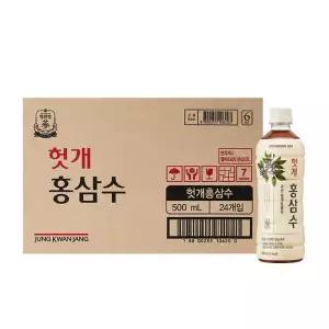 정관장 헛개홍삼수 500ml 24펫 헛개수 헛개차 홍삼음료