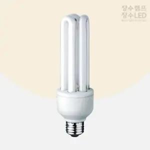 삼파장 장수램프 EL 형광다마 전구색 전구 30W E26