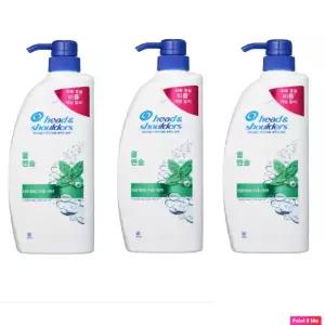 헤드앤숄더 쿨멘솔 샴푸 850ml 3묶음 딥클린 모발 케어 헤어 비듬 유분기 제거 지성 두