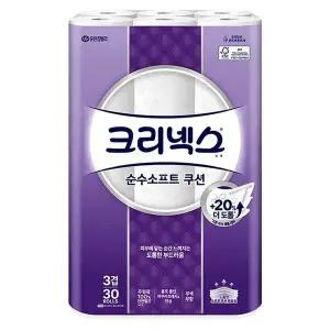 크리넥스 순수 소프트 쿠션 3겹(98mmX30m) 30롤