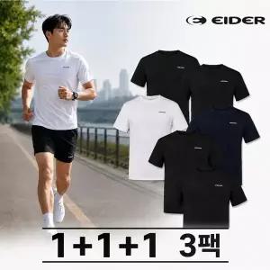 [아이더]행사남성 3PACK 세트 쿨 기능성 반팔 라운드 티셔츠 DMM26296 1119660383