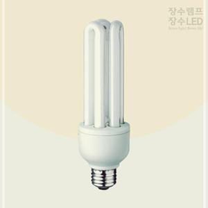 장수램프 삼파장 EL 형광다마 30W 전구색 E26