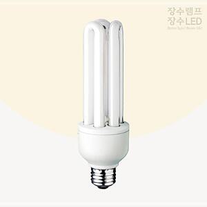 장수램프 삼파장 EL 형광다마 30W 전구색 E26 전구