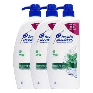 헤드앤숄더 쿨 멘솔 샴푸 850ml x3
