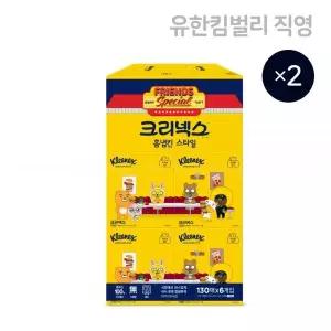 크리넥스 뽑아쓰는 카카오 홈냅킨 130매 x 6개입X 2EA