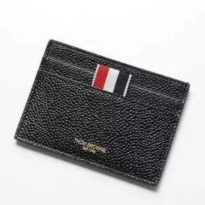 톰브라운 삼선탭 페블 그레인 카드홀더 블랙 MAW020L 00198 001 158136047