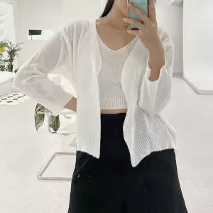 여름 나시 가디건 세트 크롭
