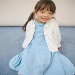 여아 저지 반소매 원피스크롭 후드 집업 SET - 스카이 블루 (BI5771G01Q)