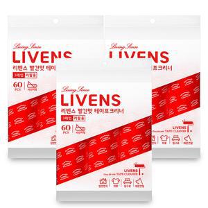 리벤스 펫용 빨간맛 사선컷팅 돌돌이 테이프크리너 리필 3p 지름 4.9cm x... 3세트