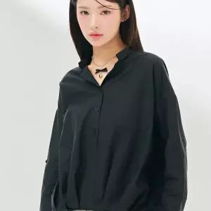 [체이스컬트](여) DBRG5472C03 오픈 카라 소매 롤업 풀오버 셔츠_GN