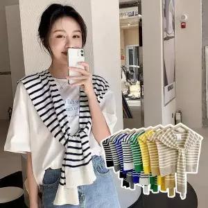 [셀러허브]레이어드가디건 봄여름 단가라 숄가디건 페이크가디건 (S10865326)