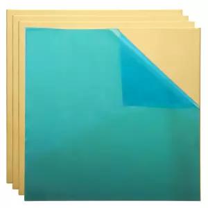 4Pcs 황동 시트 6x 6 8 게이지 mm 두께 금속 DIY 보석 전기 수리 산업용 양면 필름 부착 플레이트