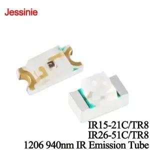 20 개/몫 SMD 1206 IR 적외선 이미 터 IR1521C/TR8 LED 940nm 발사 튜브