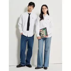 빈폴 26SS Essential 남녀공용 옥스퍼드 솔리드 셔츠 - 화이트BC6164E051 1222108