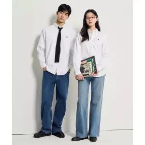 BEANPOLE MEN [Eential] 남녀공용 옥스퍼드 솔리드 셔츠 화이트