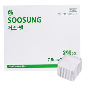 수성위재 거즈 7.5cm x 7.5cm x 8겹 200P Gauze(접은
