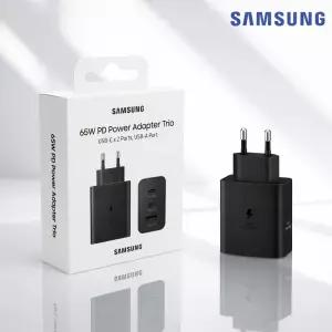 삼성정품 C타입 고속 급속 65W PD 트리플 포트 충전기 초고속충전 갤럭시 아이폰 호환(케이블 미포함) 맥북 갤럭시북 노트북 EP-T6530 N