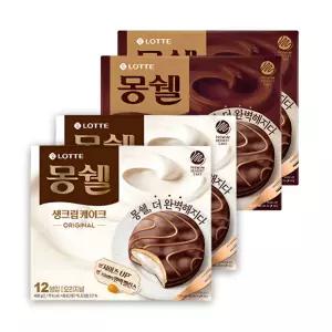 몽쉘 생크림 케이크 408g 카카오 2개+오리지널 2개 (총4개)