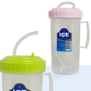 병원컵 덕신 손잡이 빨대컵 500ml 병원물컵 빨대물병 어르