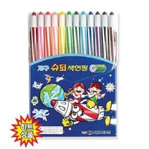 [ME365648_52GP]슈퍼지구색연필 사무용품 문구 사인펜 12색