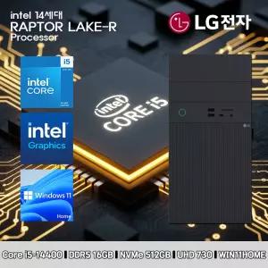 LG 데스크탑 코어i5 14세대 고사양 컴퓨터 B90MV-I5AR4SD-WIN11 i5-14400 16GB SSD512GB UHD730