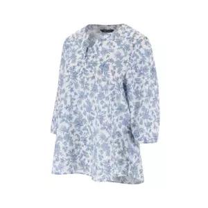 PAT 여성 여름 프린트라운드넥블라우스 1L42505