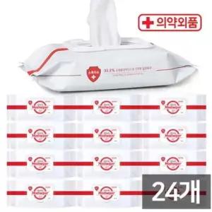 손세정티슈 (의약외품)메디와이퍼 손소독티슈 80매 24개