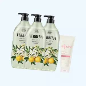 샤워메이트 플라워 꽃무늬부케 900mlX3개 레몬버베나 + 알피스트 클렌징폼 180ml 5128708