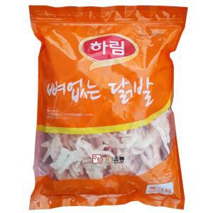 하림/뼈없는닭발(냉동) 1kg