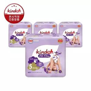 킨도 뉴올데이 팬티형 프리미엄 기저귀 5단계 특대형(13∼18kg) 24매x4팩