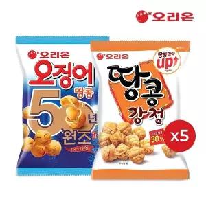 [오리온] 땅콩강정(80g) x 5개+오징어땅콩(98g)x 5개_24716906
