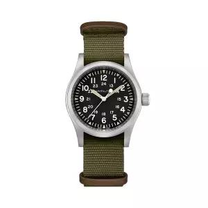 [해밀턴] H69439931 카키필드 남성 나토밴드 메커니컬 38mm