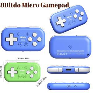 8Bitdo 마이크로 게임패드 블루투스 호환 포켓 컨트롤러 2D 맥 OS 안드로이드 PC용 휴대용 콘솔
