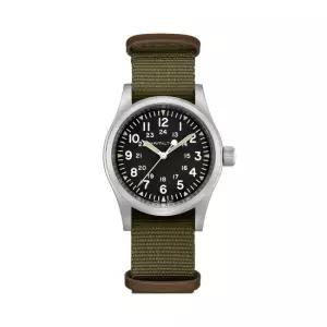 해밀턴 H69439931 카키필드 남성 나토밴드 메커니컬 38mm