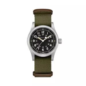 해밀턴 H69439931 카키필드 남성 나토밴드 메커니컬 38mm