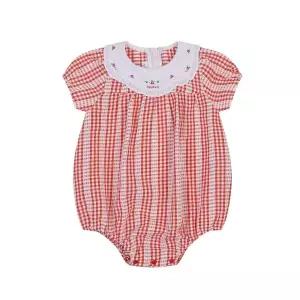 [롯데백화점]아가방 샤샤체크반팔바디수트(RED)01T327958