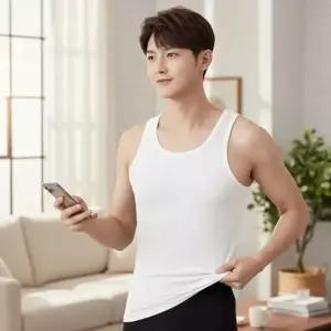 메리아스 나시 런닝 제솔든 이너웨어 민소매 런닝 남성 골지
