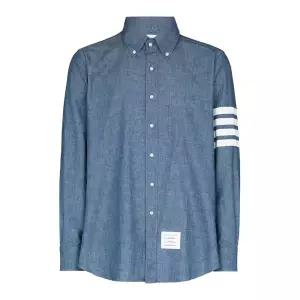 26SS 톰브라운 4바 스트라이프 샴브레이 셔츠 블루 MWL272E 00111 450