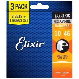 Elixir 일렉기타줄 3팩 나노웹 Light 010-046 16542