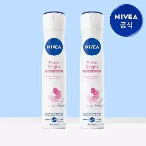 니베아 데오드란트 스프레이 엑스트라 브라이트 200ml 2개