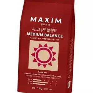 맥심 시그니처 블렌드 미디엄 밸런스 원두 1kg