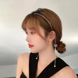 20대 여성 나비 스트링 포인트 깔끔한 헤어 머리띠