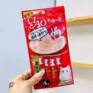 챠오 이나바 고양이 츄르 14g x4 참치 고양이간식 고양이사료